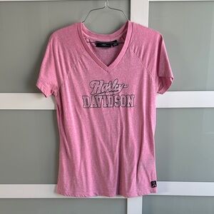 Breast Cancer Edition Harley-Davidson Women's Light Pink V-Neck Tee